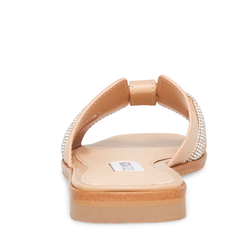 Sandalias de Diapositivas Steve Madden Holli Cuero Mujer Beige | ES KF3S89